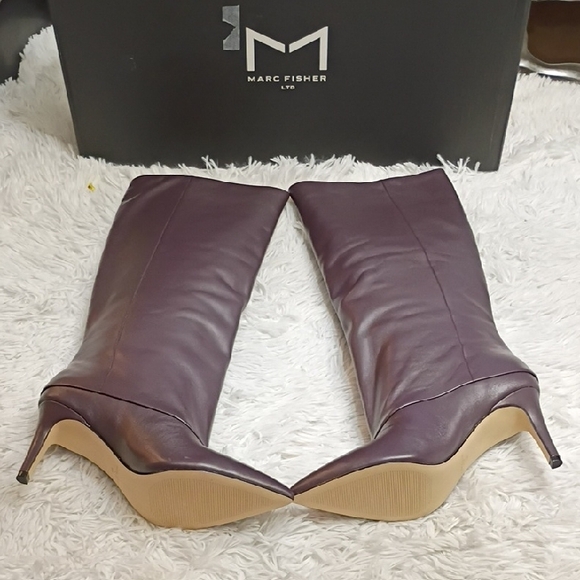 New Marc Fisher Gentle Women's Leather Heeled Boots SZ 10 - Picture 9 of 16
